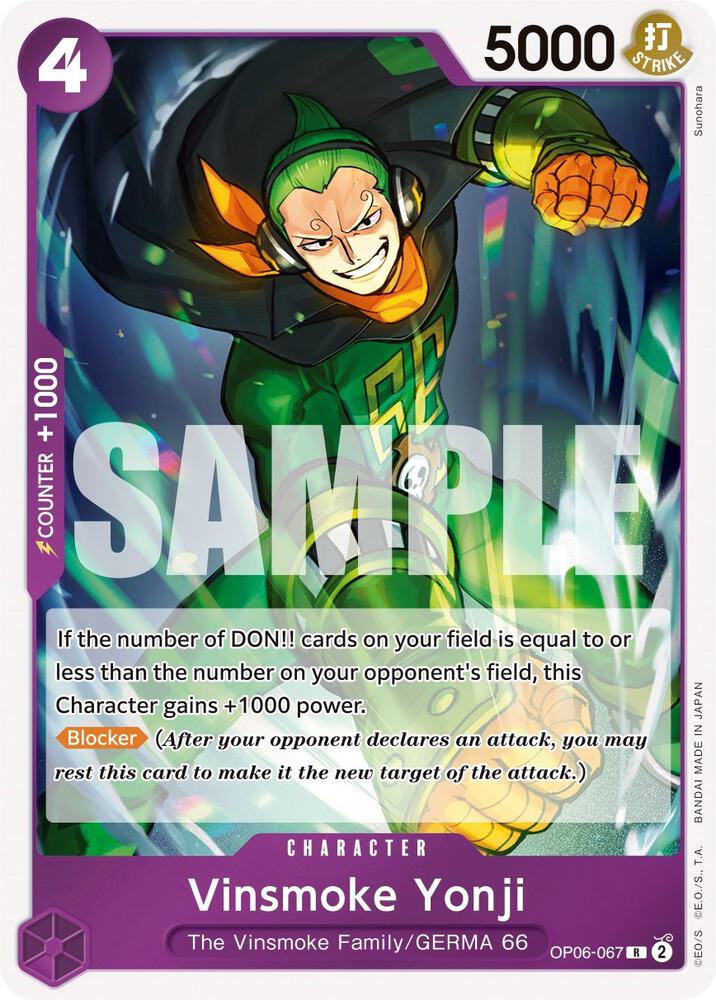 Vinsmoke Yonji (067) OP06-067 Wings of the Captain Card