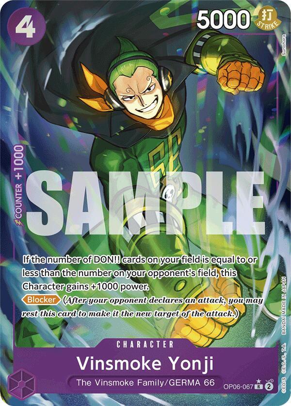 Vinsmoke Yonji (OP06-067) (Full Art) OP06-067 Premium Booster -The Best- Card