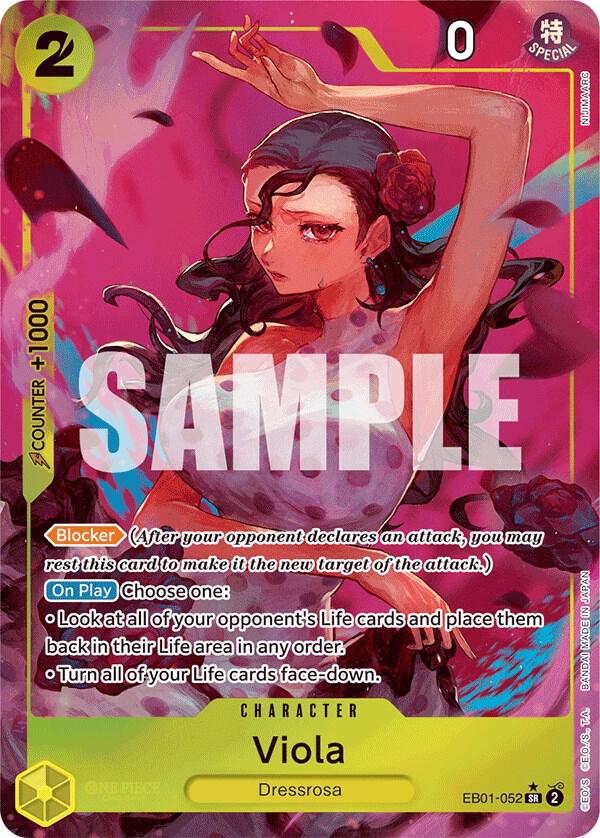 Viola (Alternate Art) EB01-052 Extra Booster: Memorial Collection Card