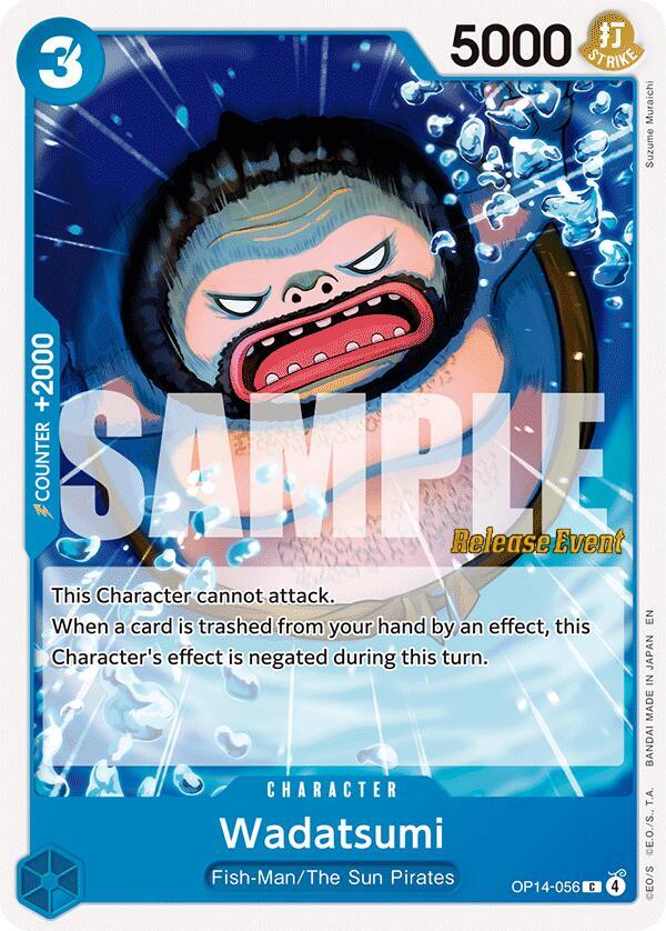 Wadatsumi OP14-056 The Azure Sea's Seven Release Event Cards Card