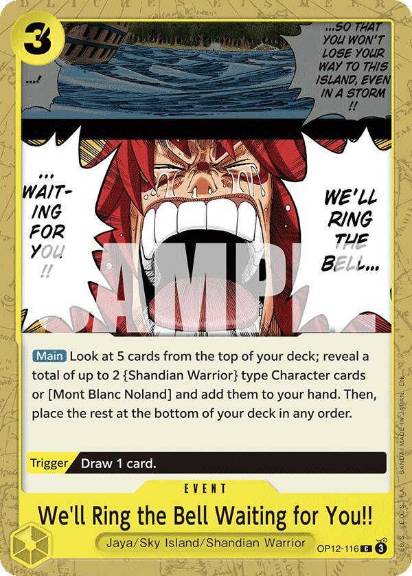 We'll Ring the Bell Waiting for You!! OP12-116 Legacy of the Master Card