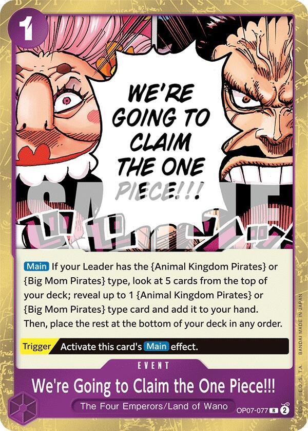 We're Going to Claim the One Piece!!! OP07-077 500 Years in the Future Card
