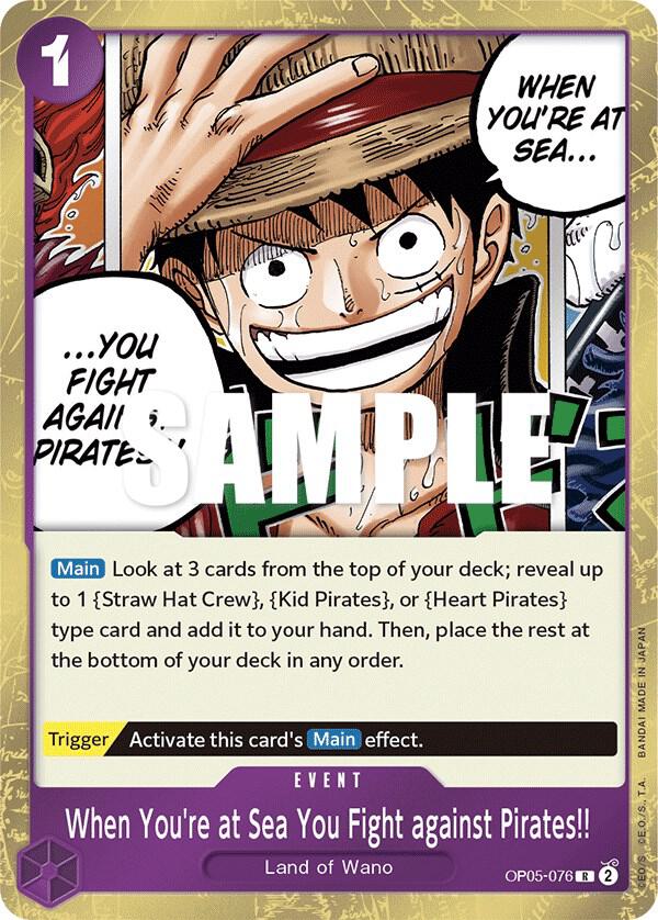 When You're at Sea You Fight against Pirates!! OP05-076 Awakening of the New Era Card