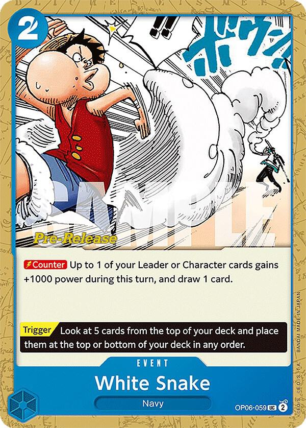 White Snake OP06-059 Wings of the Captain Pre-Release Cards Card