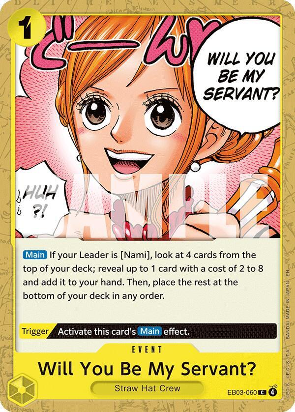 Will You Be My Servant? EB03-060 Extra Booster: One Piece Heroines Edition Card