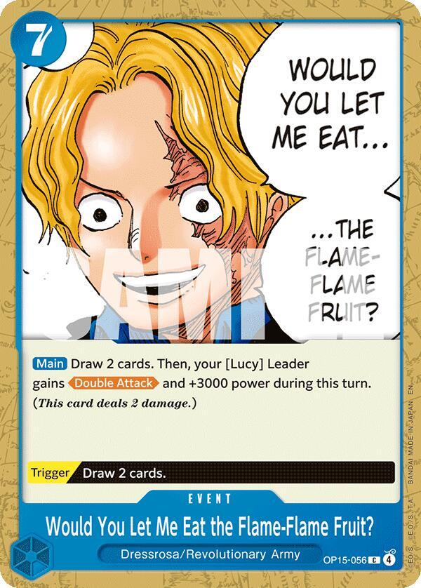 Would You Let Me Eat the Flame-Flame Fruit? OP15-056 Adventure on Kami's Island Card