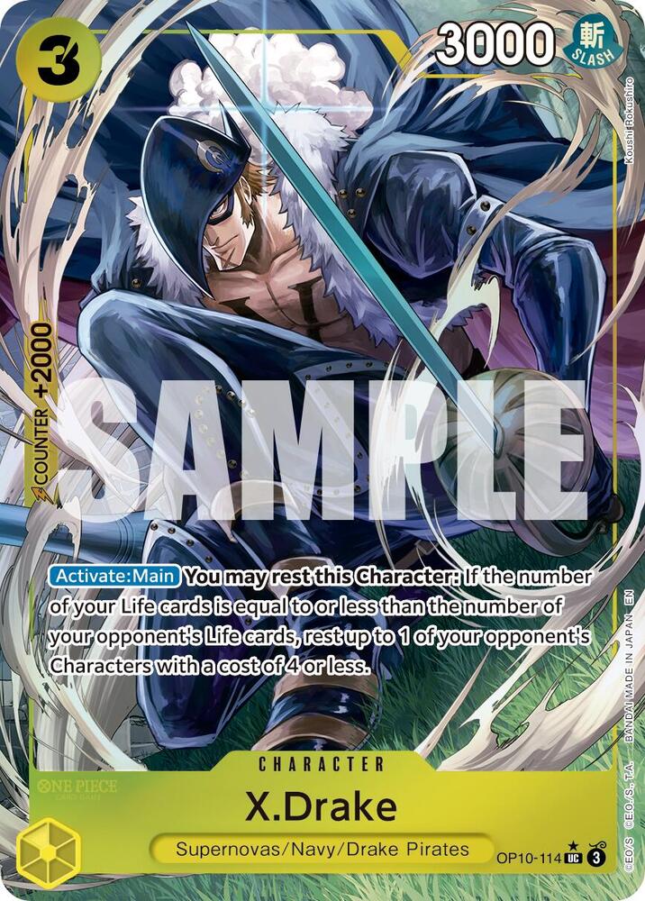 X.Drake (Alternate Art) OP10-114 Premium Booster -The Best- Vol. 2 Card