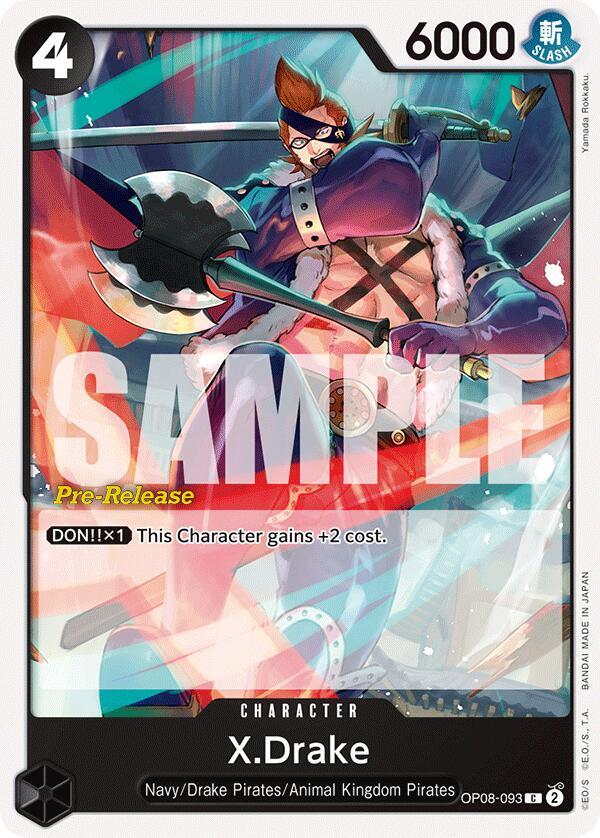 X.Drake OP08-093 Two Legends Pre-Release Cards Card