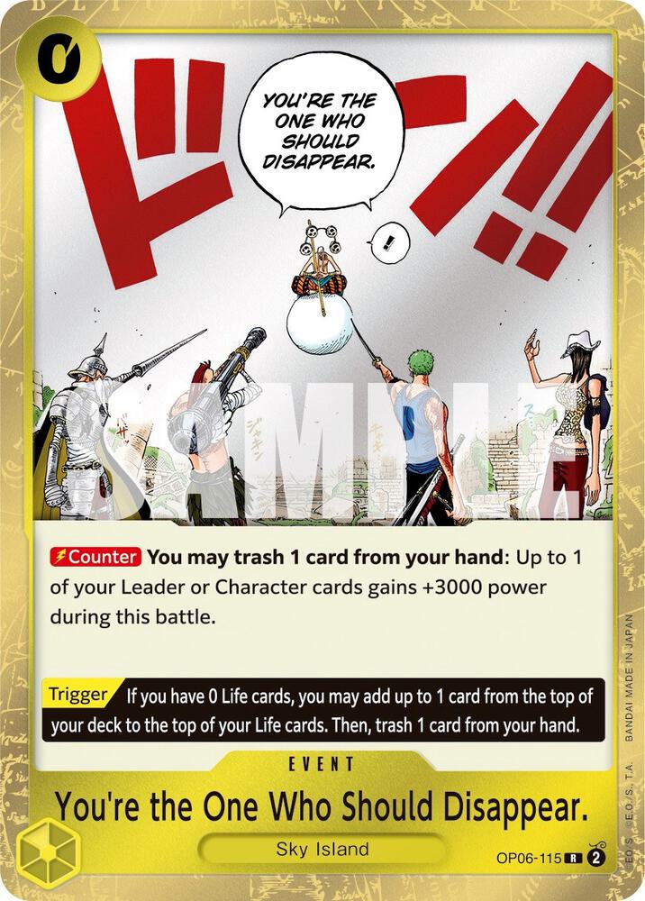 You're the One Who Should Disappear OP06-115 Wings of the Captain Card
