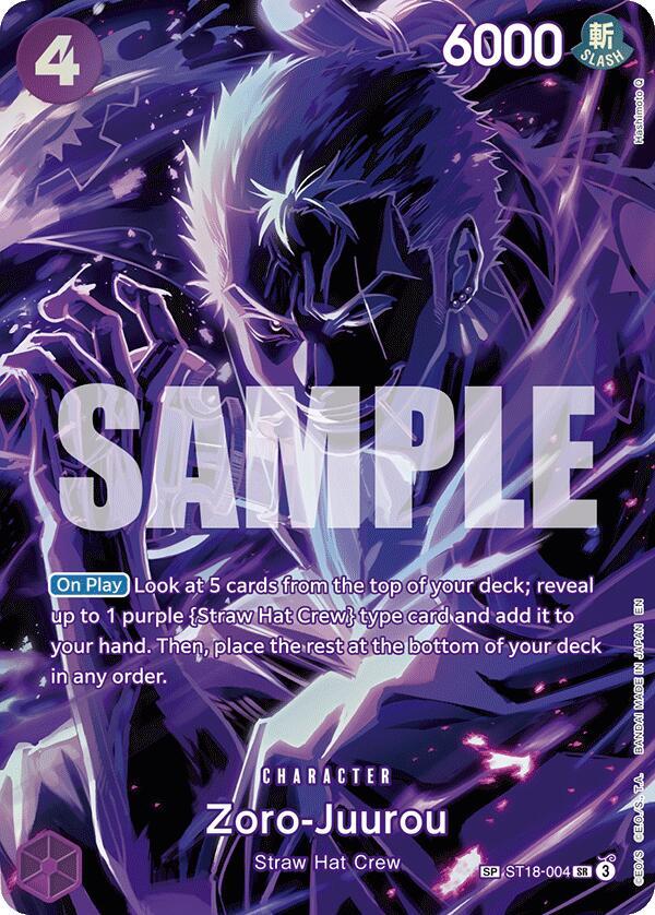 Zoro-Juurou (SP) ST18-004 Legacy of the Master Card