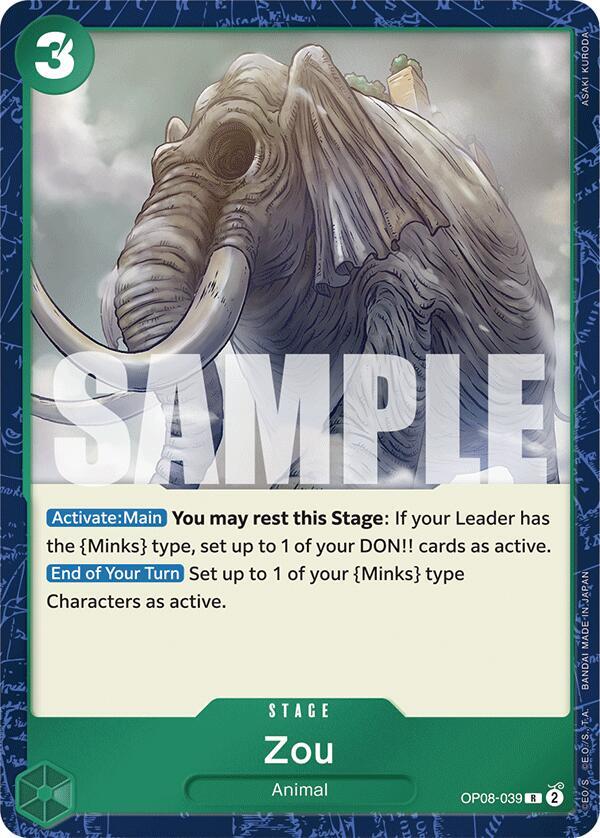 Zou OP08-039 Two Legends Card