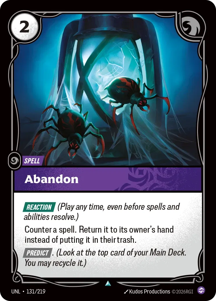 Abandon - UNL-131 - Unleashed - Riftbound card