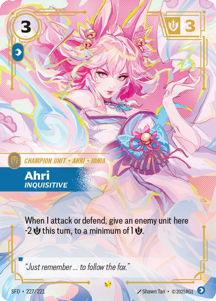 Ahri Inquisitive - SFD-227 - Spiritforged - Riftbound card