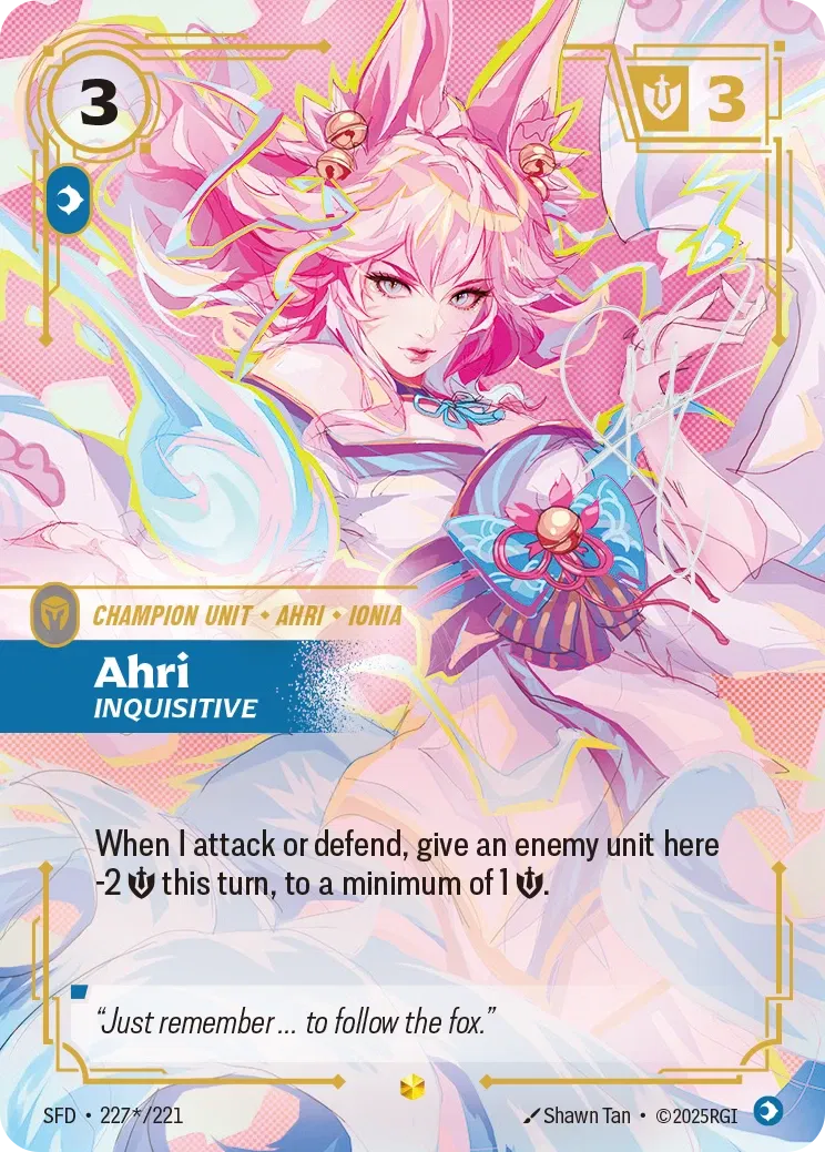Ahri Inquisitive - SFD-227s - Spiritforged - Riftbound card