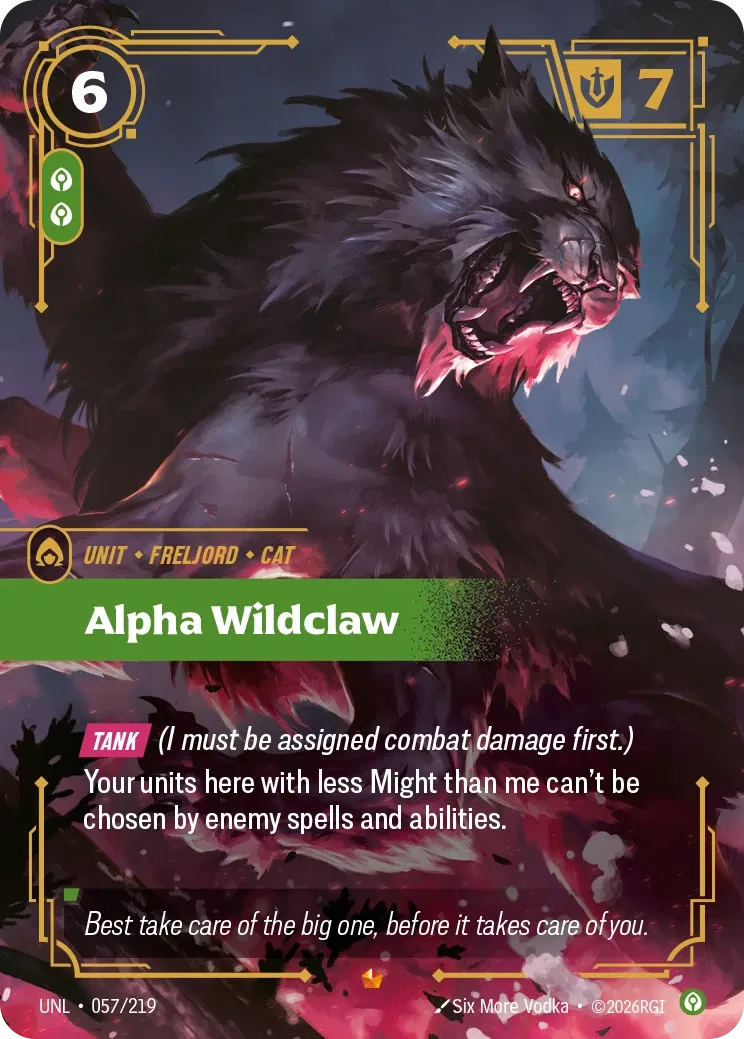 Alpha Wildclaw - UNL-057 - Unleashed - Riftbound card