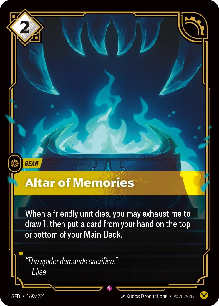 Altar of Memories - SFD-169 - Spiritforged - Riftbound card