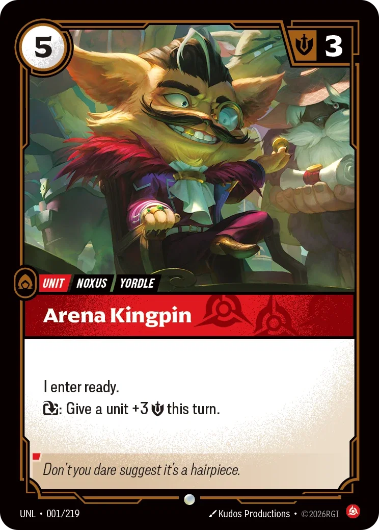Arena Kingpin - UNL-001 - Unleashed - Riftbound card