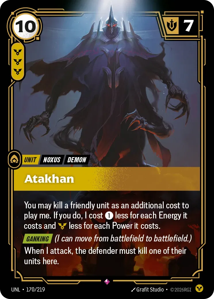 Atakhan - UNL-170 - Unleashed - Riftbound card