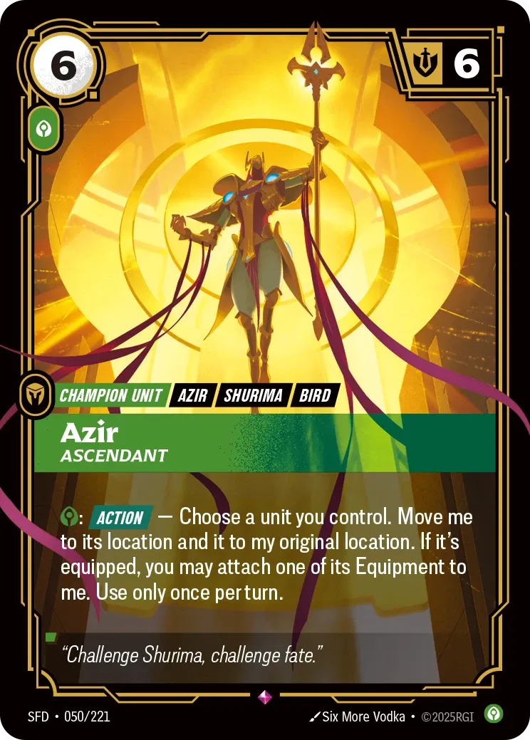 Azir, Ascendant - SFD-050 - Spiritforged - Riftbound card