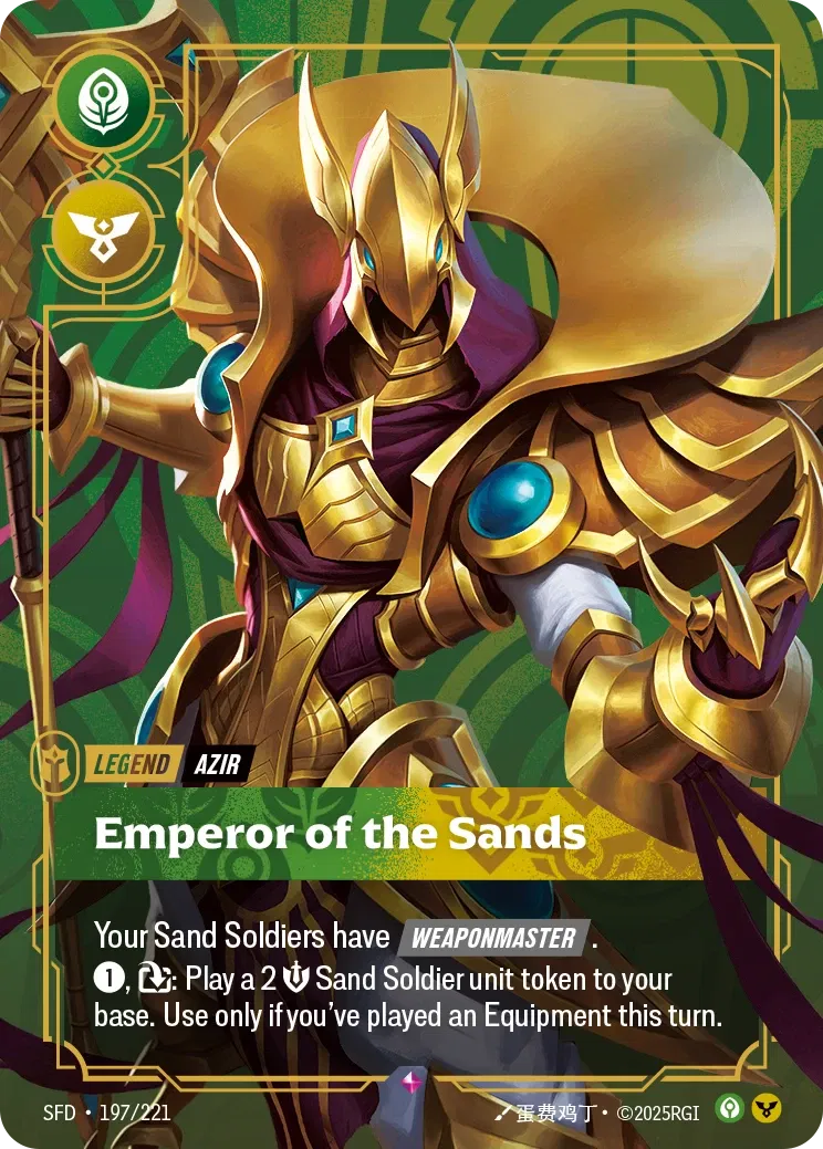 Azir Emperor of the Sands - SFD-197 - Spiritforged - Riftbound card