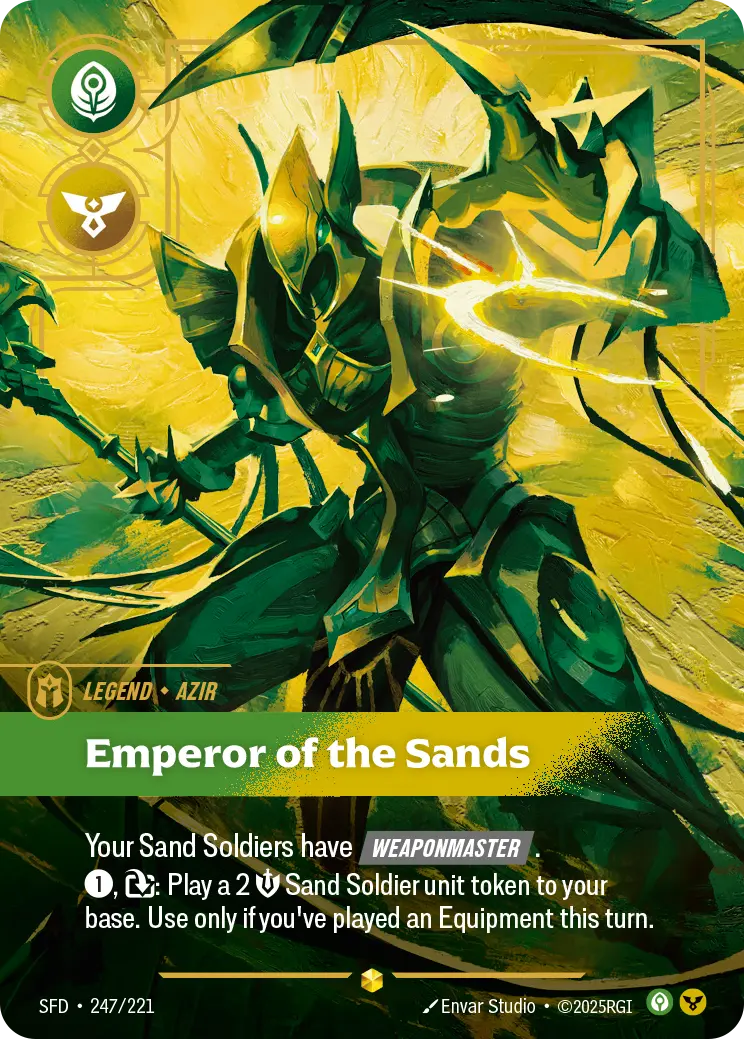 Azir Emperor of the Sands - SFD-247 - Spiritforged - Riftbound card