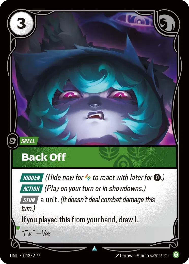 Back Off - UNL-042 - Unleashed - Riftbound card