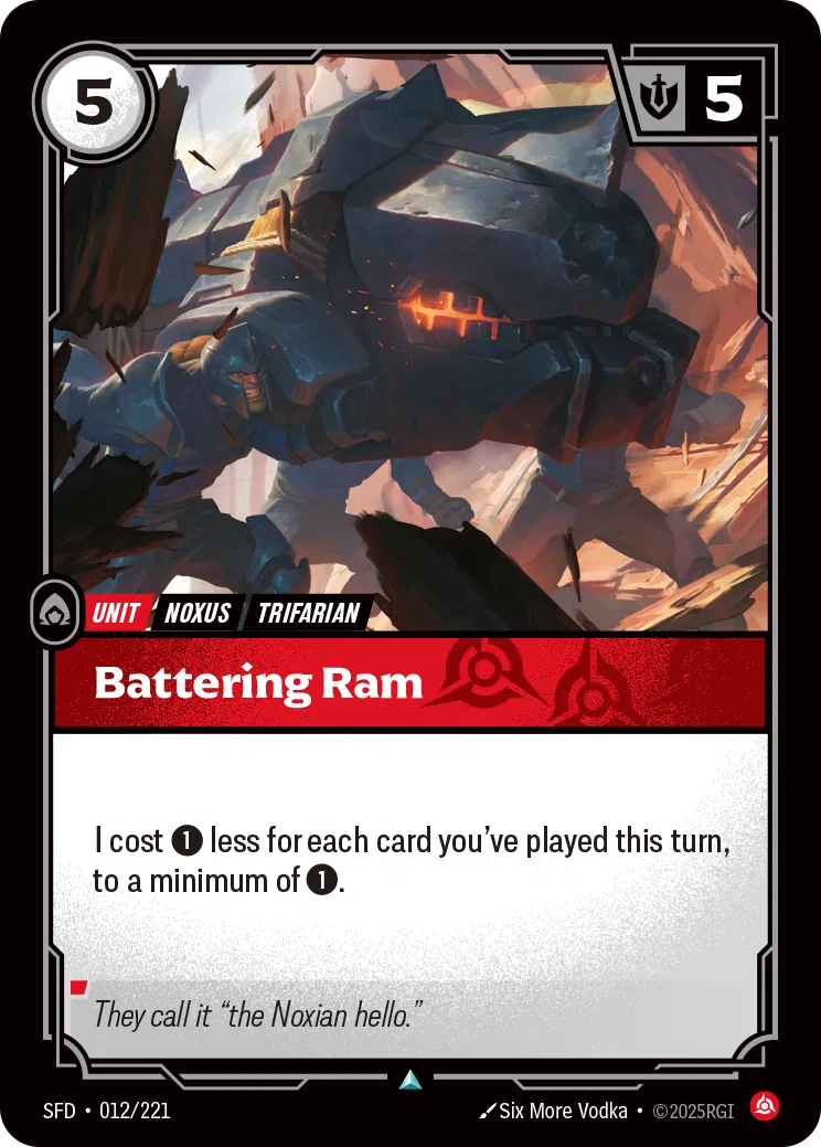 Battering Ram - SFD-012 - Spiritforged - Riftbound card