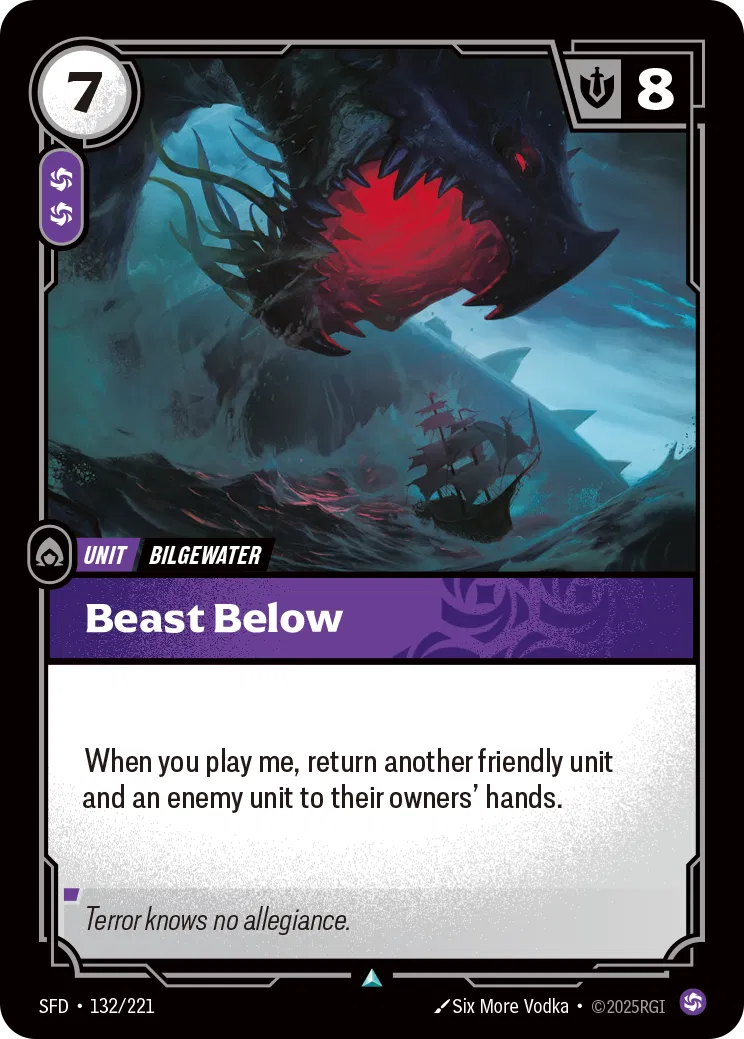 Beast Below - SFD-132 - Spiritforged - Riftbound card