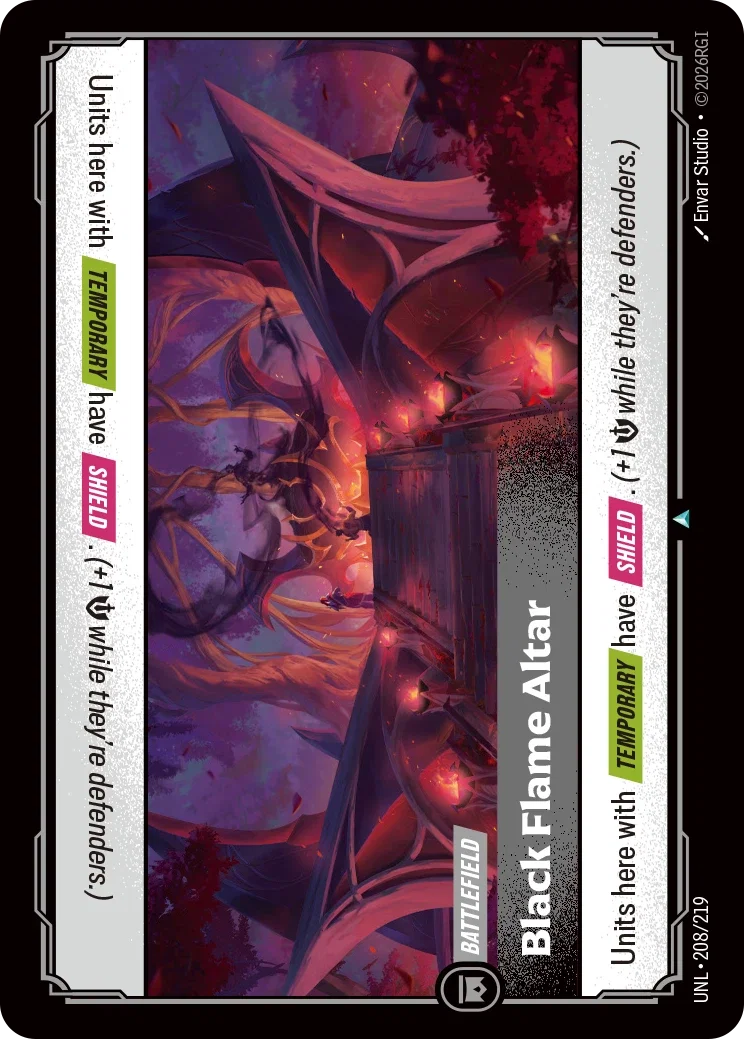 Black Flame Altar - UNL-208 - Unleashed - Riftbound card