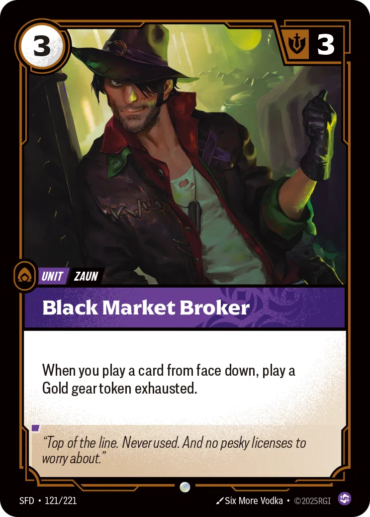 Black Market Broker - SFD-121 - Spiritforged - Riftbound card