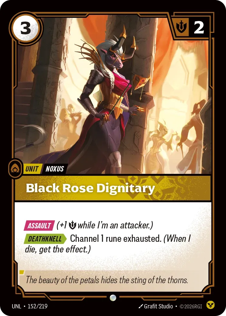 Black Rose Dignitary - UNL-152 - Unleashed - Riftbound card