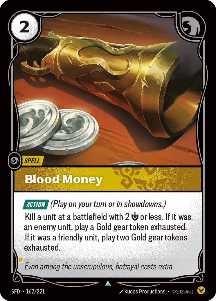 Blood Money - SFD-162 - Spiritforged - Riftbound card