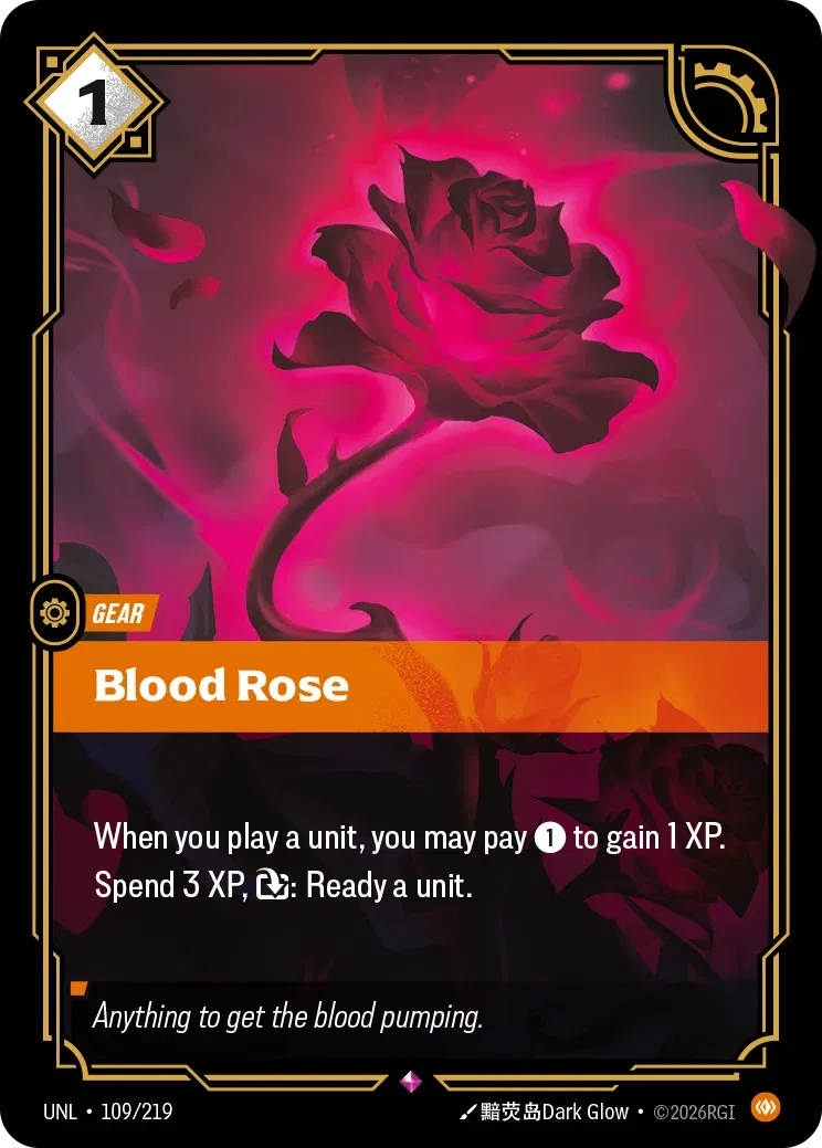 Blood Rose - UNL-109 - Unleashed - Riftbound card