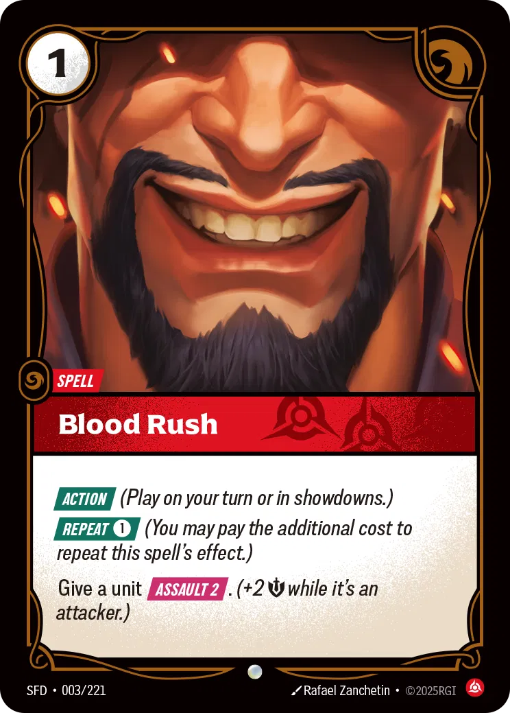 Blood Rush - SFD-003 - Spiritforged - Riftbound card