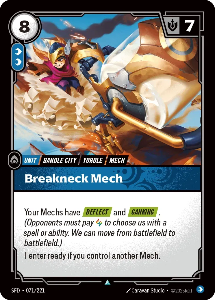Breakneck Mech - SFD-071 - Spiritforged - Riftbound card