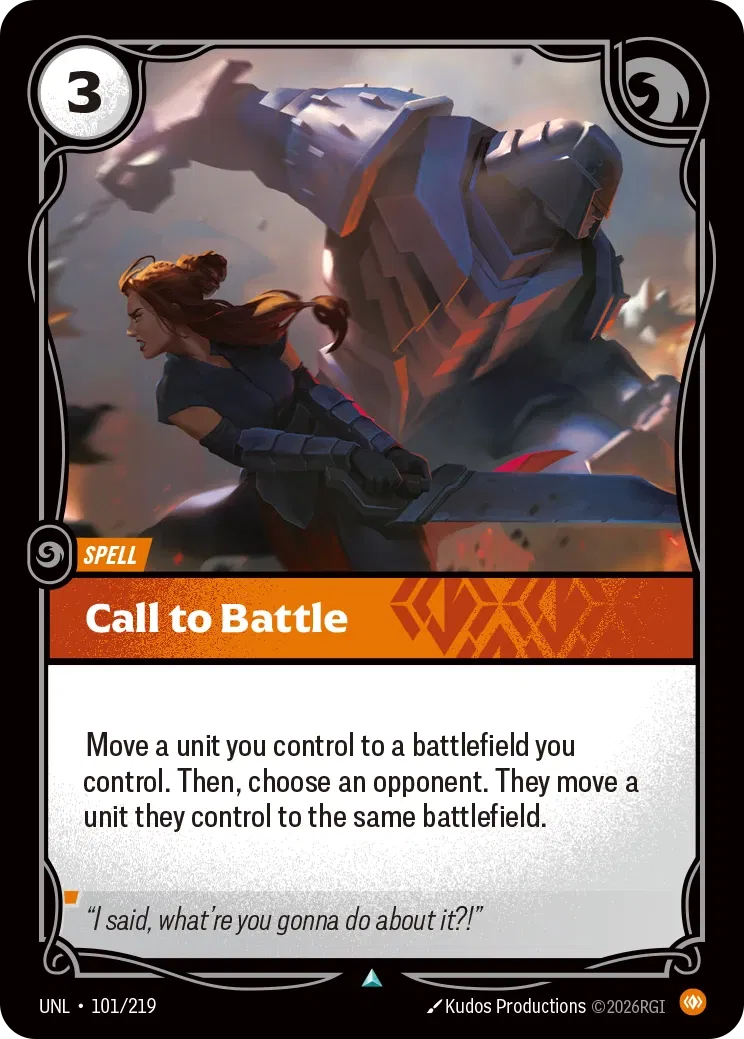 Call to Battle - UNL-101 - Unleashed - Riftbound card