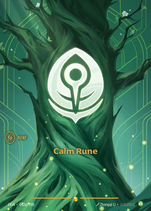 Calm Rune - OGN-042a - Origins - Riftbound card