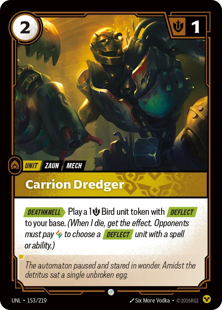 Carrion Dredger - UNL-153 - Unleashed - Riftbound card