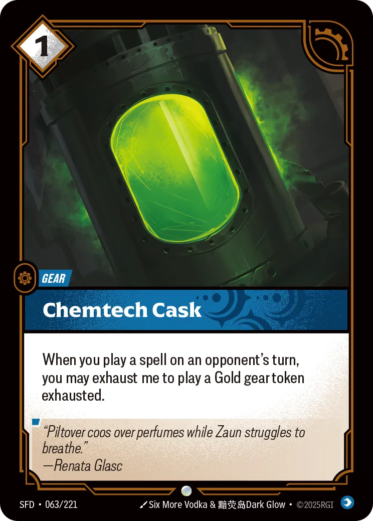 Chemtech Cask - SFD-063 - Spiritforged - Riftbound card