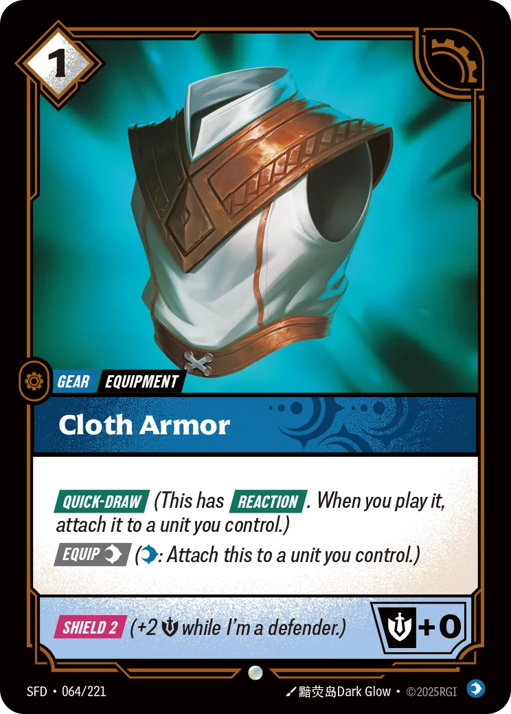 Cloth Armor - SFD-064 - Spiritforged - Riftbound card