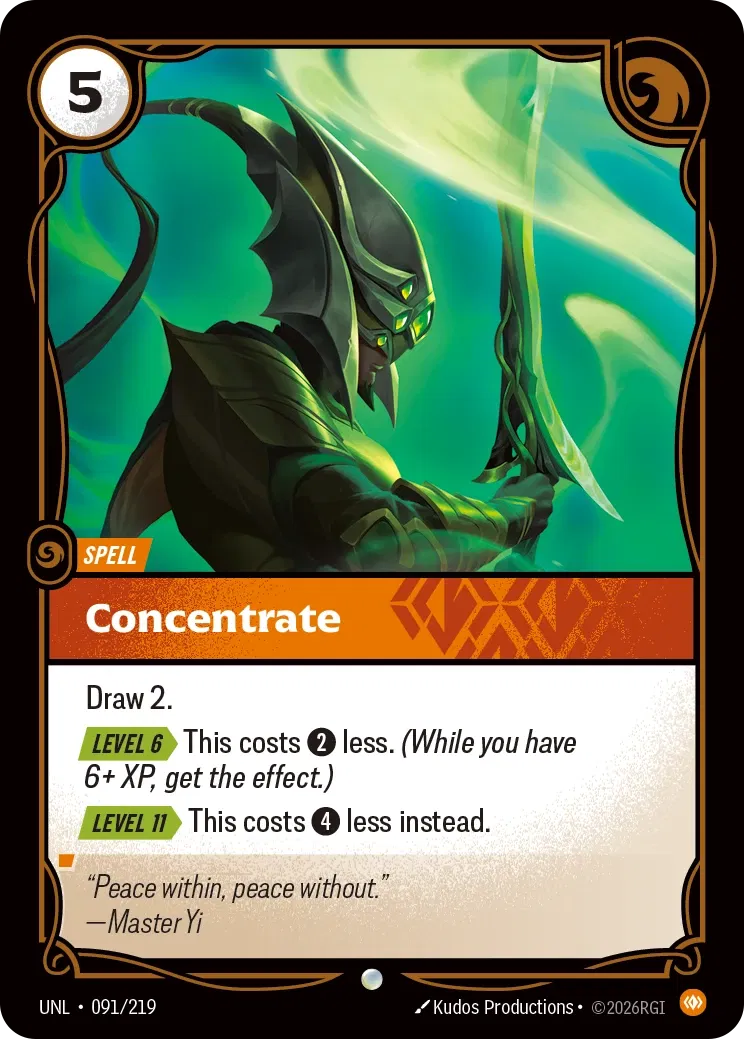 Concentrate - UNL-091 - Unleashed - Riftbound card