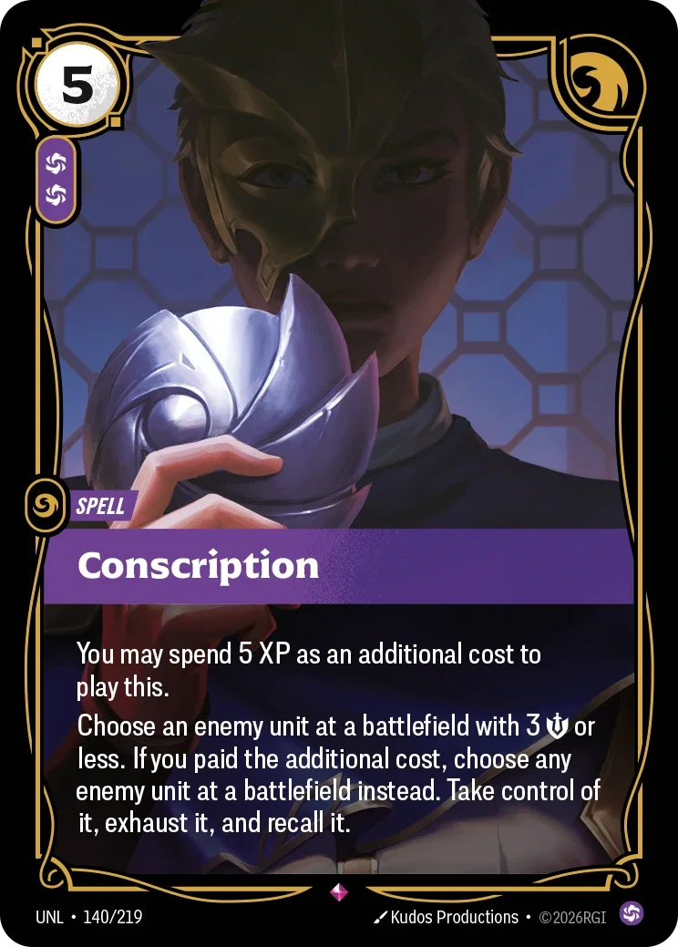 Conscription - UNL-140 - Unleashed - Riftbound card