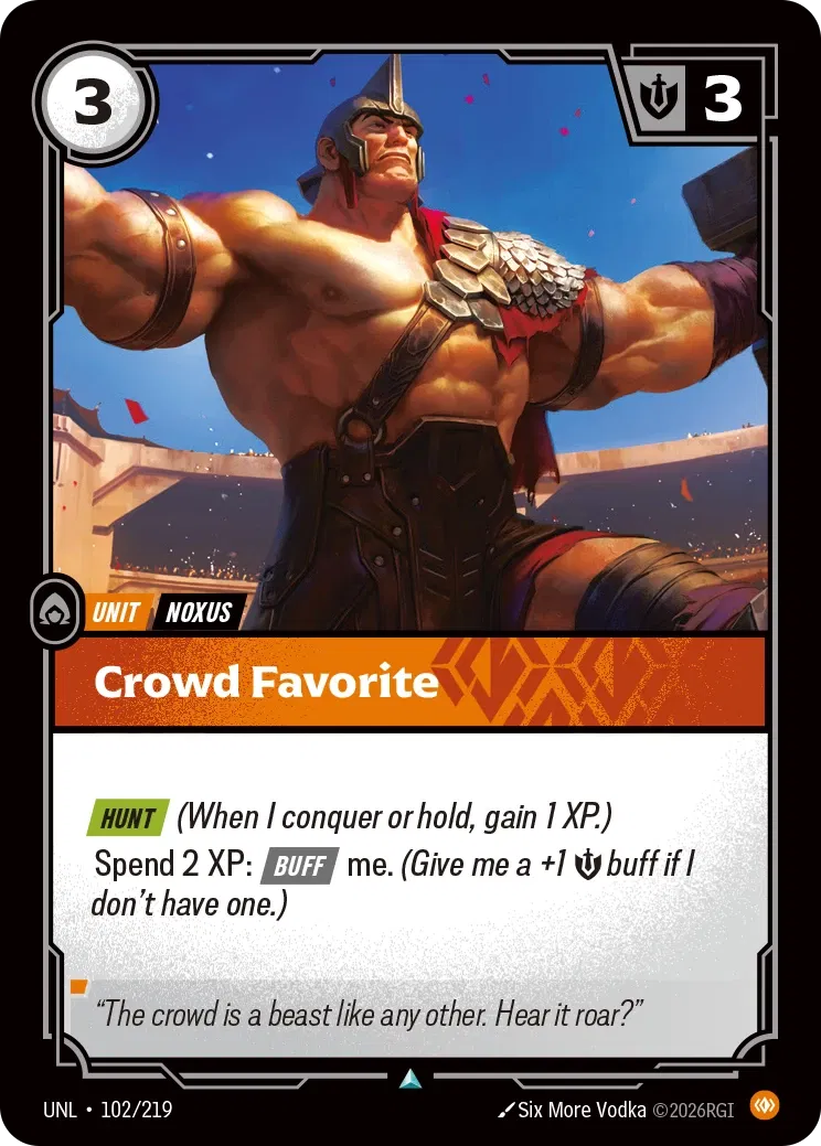 Crowd Favorite - UNL-102 - Unleashed - Riftbound card