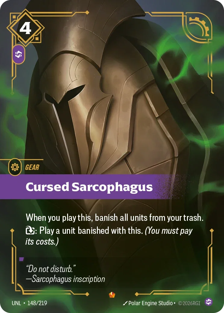 Cursed Sarcophagus - UNL-148 - Unleashed - Riftbound card