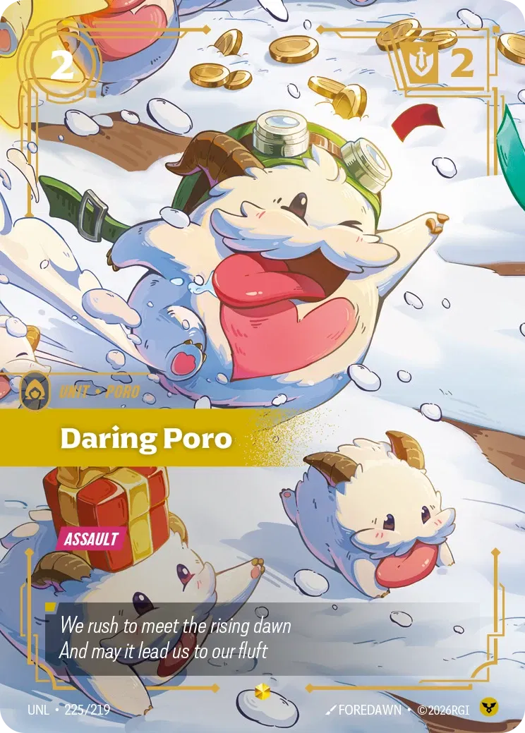 Daring Poro - UNL-225 - Unleashed - Riftbound card