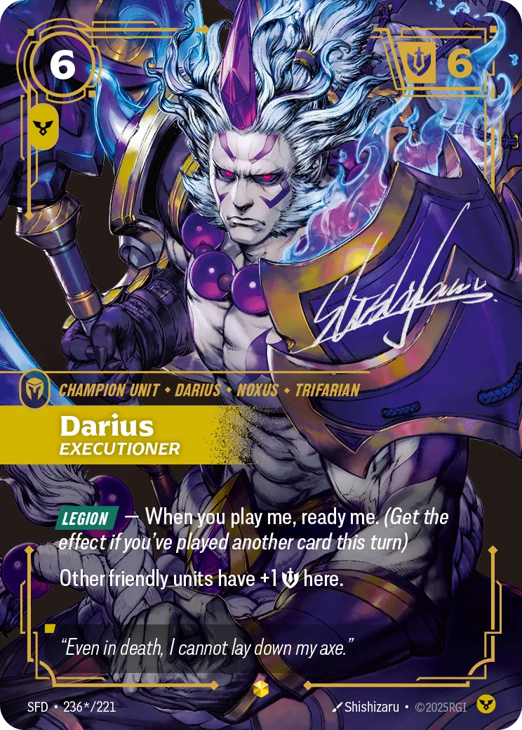 Darius, Executioner - SFD-236s - Spiritforged - Riftbound card
