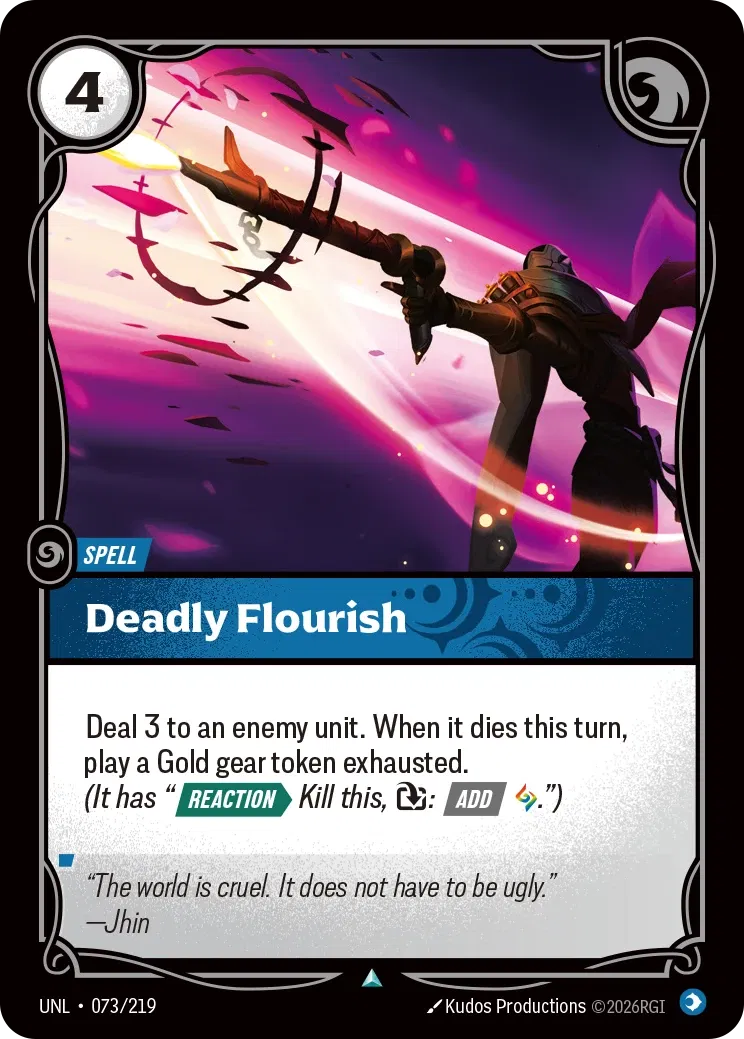 Deadly Flourish - UNL-073 - Unleashed - Riftbound card