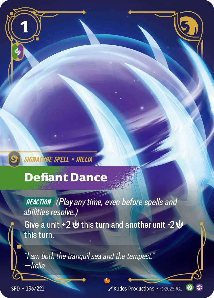 Defiant Dance - SFD-196 - Spiritforged - Riftbound card