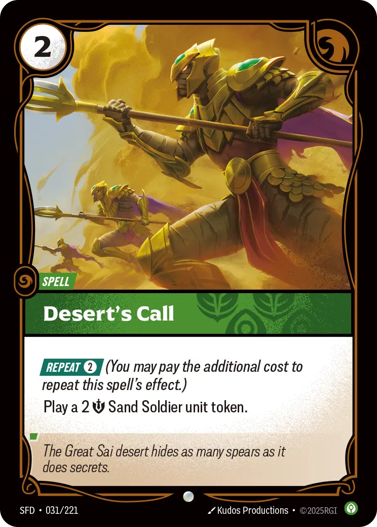 Desert’s Call - SFD-031 - Spiritforged - Riftbound card