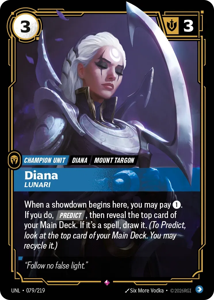 Diana, Lunari - UNL-079 - Unleashed - Riftbound card